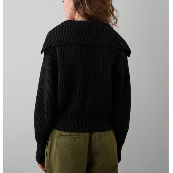 White+Warren Merino Blend Ribbed Zip Up Jacket - Picture 2 of 8